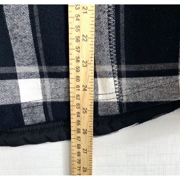 Orvis Buffalo Shacket Plaid Flannel Fleece Lined Women Medium Pockets Snap Front - Picture 11 of 12